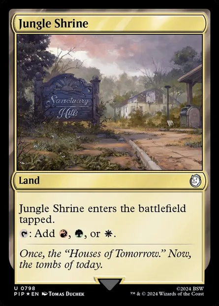 Jungle Shrine, Magic card PIP 798 — Fallout set