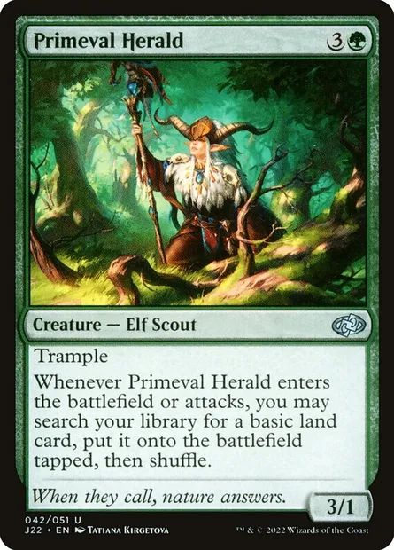 Primeval Herald, Magic card J22 42 — Jumpstart 2022 set