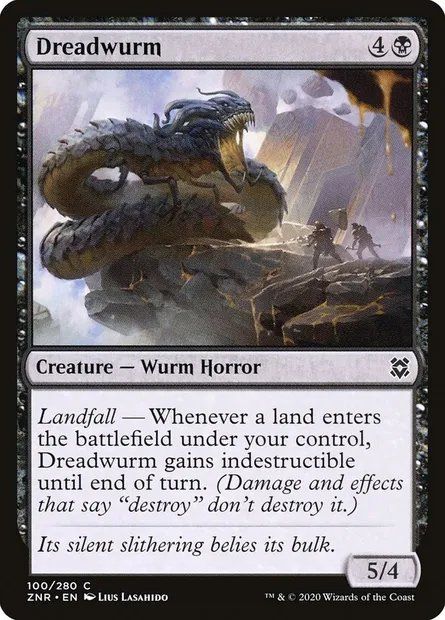 Dreadwurm, Magic card ZNR 100 — Zendikar Rising set