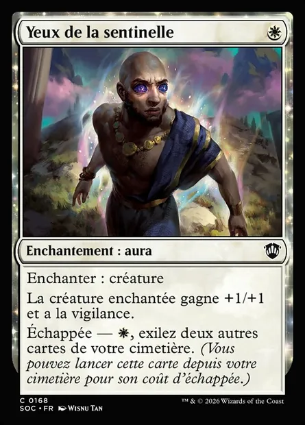 Yeux de la sentinelle, carte Magic SOC 168 — extension Secrets of Strixhaven Commander
