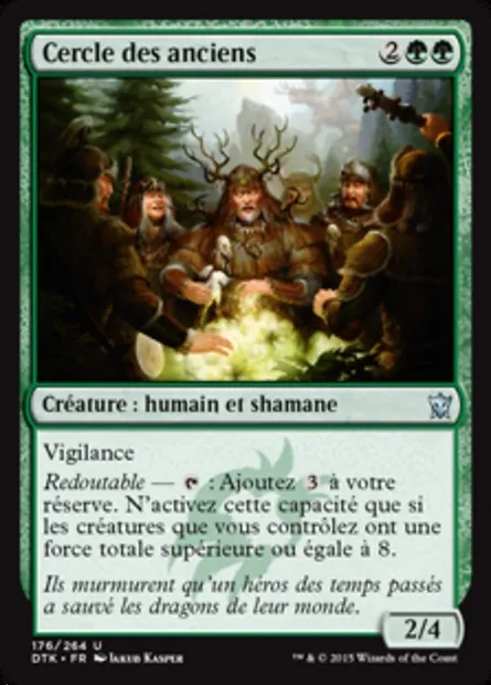 Cercle des anciens, carte Magic DTK 176 — extension Les Dragons de Tarkir