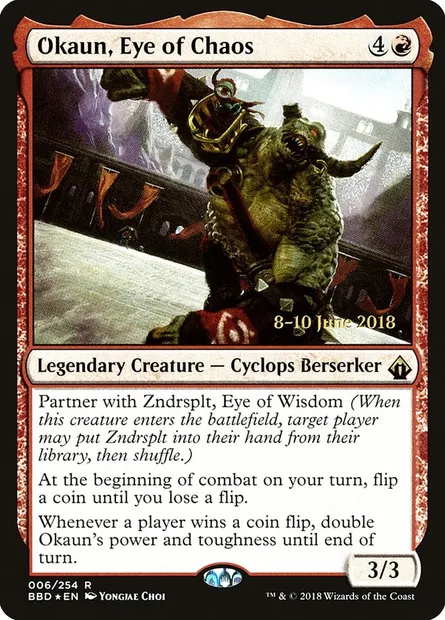 Okaun, Eye of Chaos, Magic card PBBD 6s — Battlebond Promos set