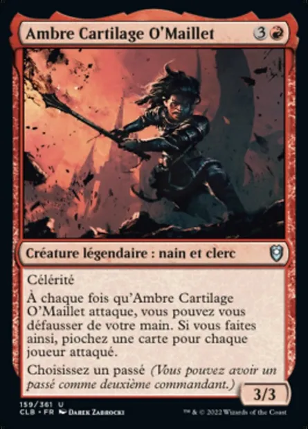 Ambre Cartilage O'Maillet, carte Magic CLB 159 — extension Commander Légendes : la bataille de la Porte de Baldur