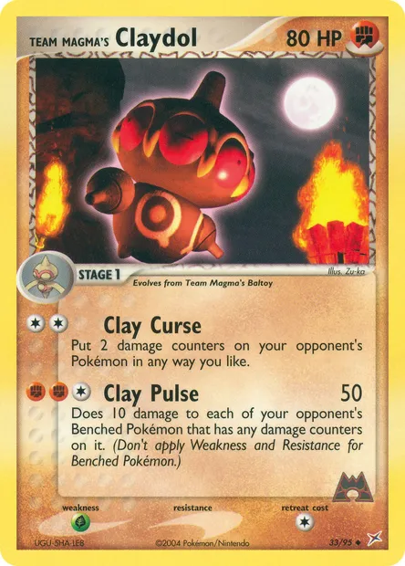 Team Magma's Claydol, Pokémon card MA 33 — Team Magma vs Team Aqua set