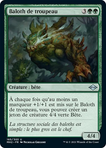 Baloth de troupeau, carte Magic MH2 165 — extension Horizons du Modern 2