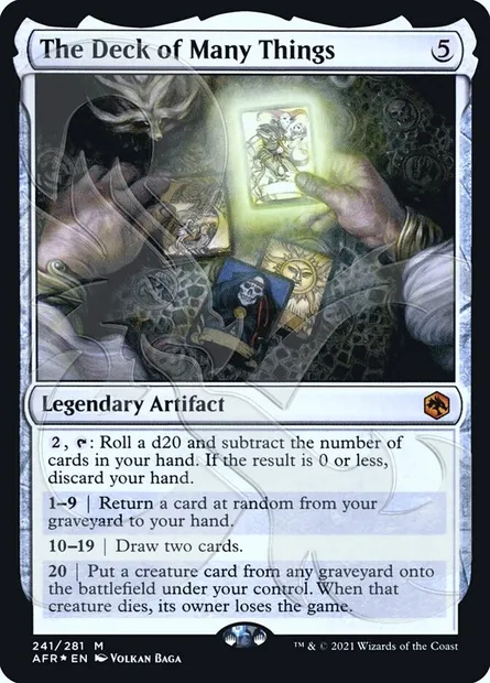 The Deck of Many Things, Magic card PAFR 241a — Adventures in the Forgotten Realms Promos set