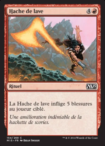 Hache de lave, carte Magic M15 154 — extension Magic 2015