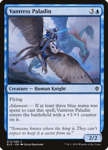 Vantress Paladin, Magic card ELD 72 — Throne of Eldraine set