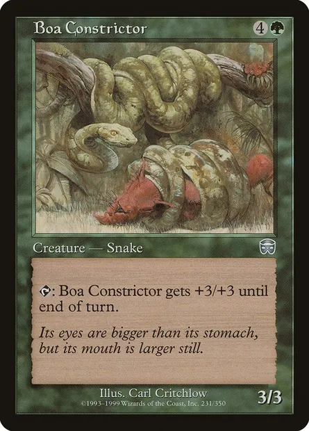 Boa Constrictor, Magic card MMQ 231 — Mercadian Masques set