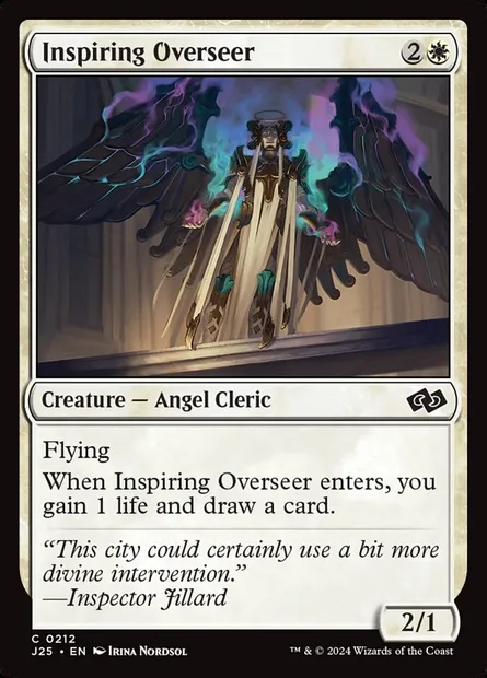 Inspiring Overseer, Magic card J25 212 — Foundations Jumpstart set