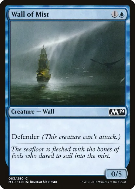 Wall of Mist, Magic card M19 83 — Core Set 2019 set