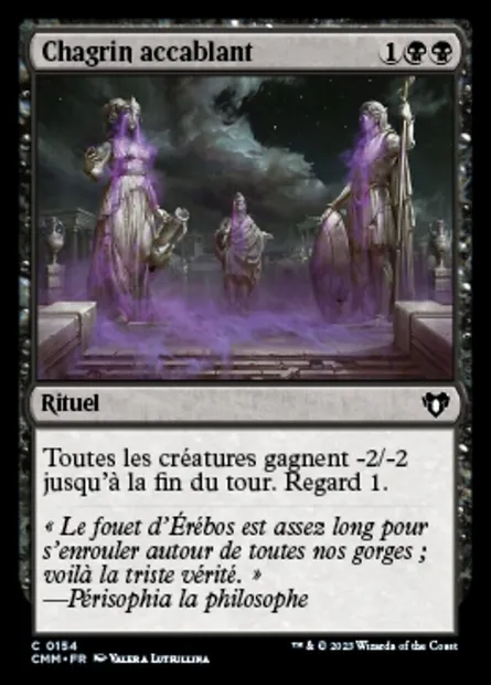 Chagrin accablant, carte Magic CMM 154 — extension Commander Masters