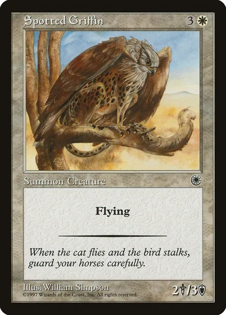 Griffon tachète, carte Magic POR 28 — extension Portal