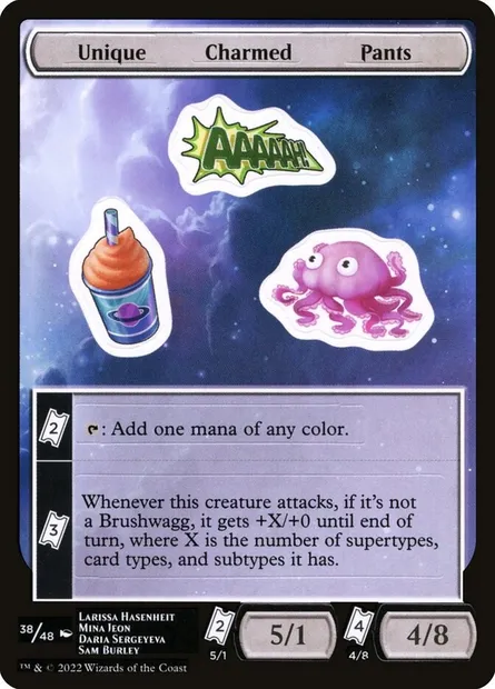 Unique Charmed Pants, Magic card SUNF 38 — Unfinity Sticker Sheets set