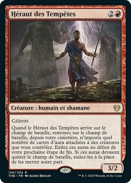Héraut des Tempêtes, carte Magic THB 156 — extension Theros Beyond Death