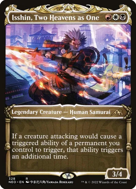 Isshin, Two Heavens as One, Magic card NEO 328 — Kamigawa: Neon Dynasty set