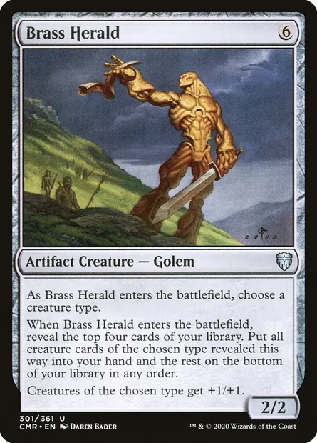 Brass Herald, Magic card CMR 301 — Commander Legends set