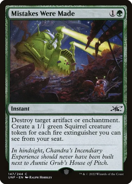 Mistakes Were Made, carte Magic UNF 147 — extension Unfinity