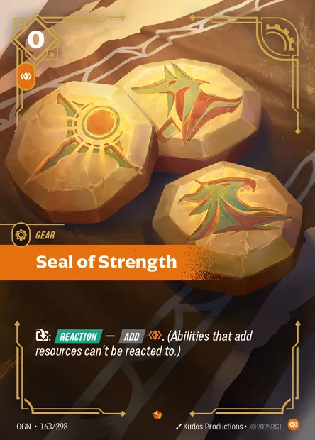Seal of Strength, carte Riftbound OGN 163 — extension Origins