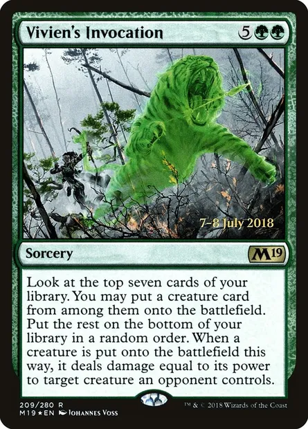 Invocation de Vivien, carte Magic PM19 209s — extension Core Set 2019 Promos