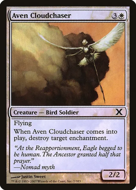Aven Cloudchaser, Magic card 10E 7★ — Tenth Edition set
