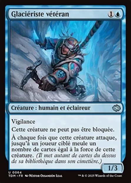 Glaciériste vétéran, carte Magic TDM 64 — extension Tarkir: Dragonstorm