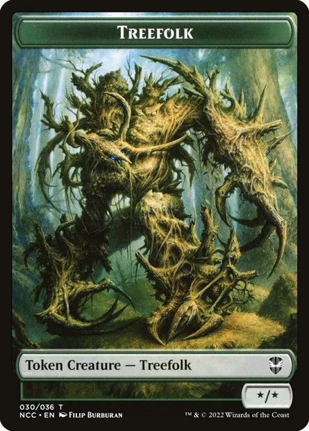 Treefolk, carte Magic TNCC 30 — extension New Capenna Commander Tokens