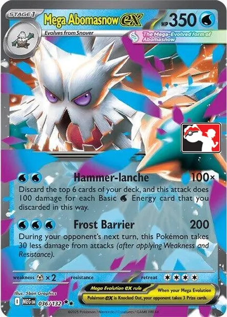 Mega Abomasnow ex, Pokémon card PPS 036-7 — Play! Pokémon Prize Pack Series set