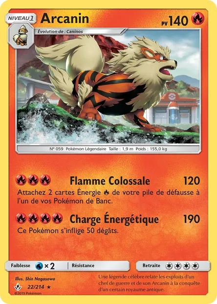 Arcanin, carte Pokémon UNB 22 — extension Alliance Infaillible