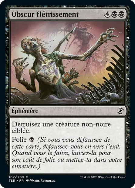 Obscur flétrissement, carte Magic TSR 107 — extension Spirale Temporelle Remastered