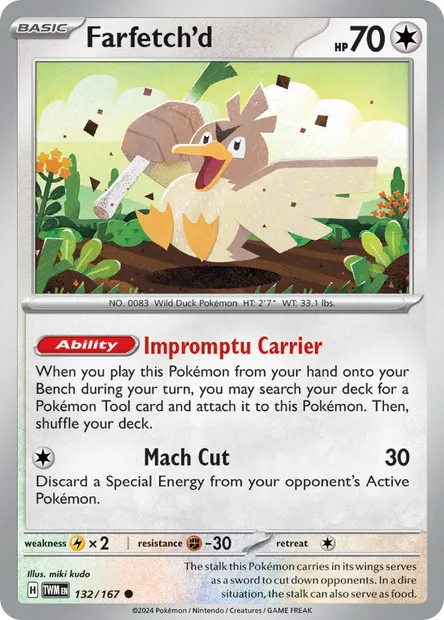 Farfetch'd, Pokémon card TWM 132 — Twilight Masquerade set