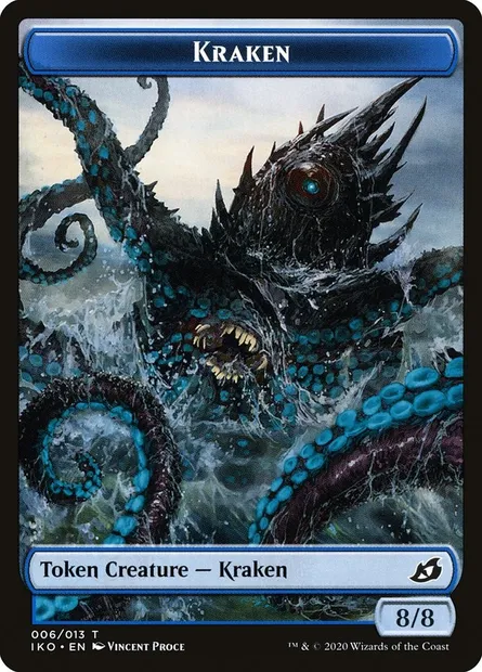Kraken, carte Magic TIKO 6 — extension Ikoria: Lair of Behemoths Tokens