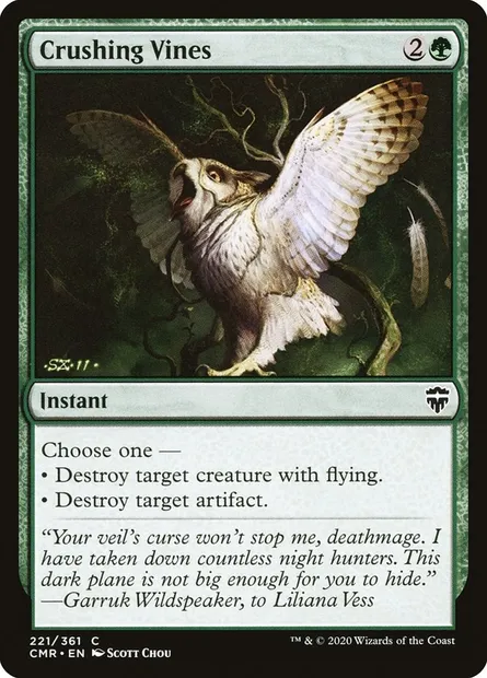 Crushing Vines, Magic card CMR 221 — Commander Legends set