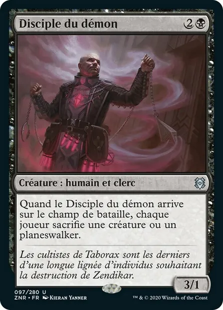 Disciple du démon, carte Magic ZNR 97 — extension Renaissance de Zendikar