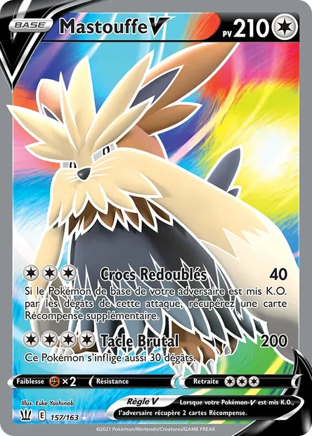 Mastouffe V, carte Pokémon BST 157 — extension Styles de combat