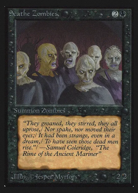 Zombies dévastateurs, carte Magic CEI 126 — extension Intl. Collectors' Edition