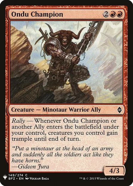 Champion du Ondou, carte Magic PLST BFZ-149 — extension The List