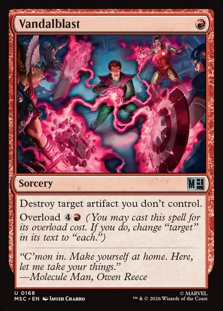 Vandalblast, Magic card MSC 168 — Marvel Super Heroes Commander set