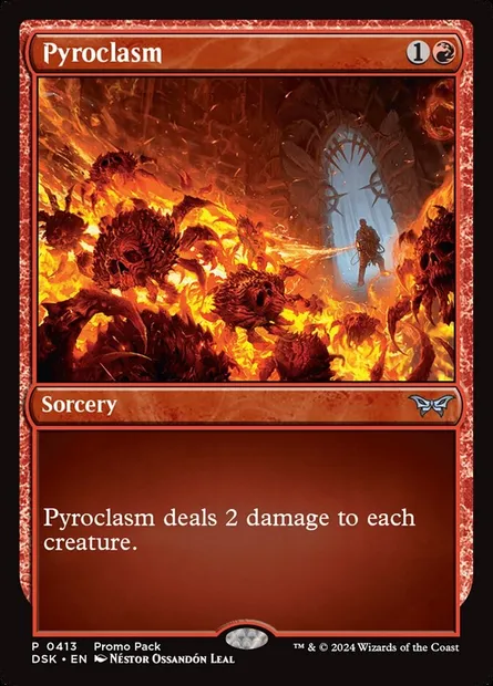 Pyroclasme, carte Magic DSK 413 — extension Duskmourn: House of Horror