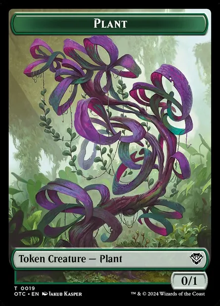 Plant, carte Magic TOTC 19 — extension Outlaws of Thunder Junction Commander Tokens