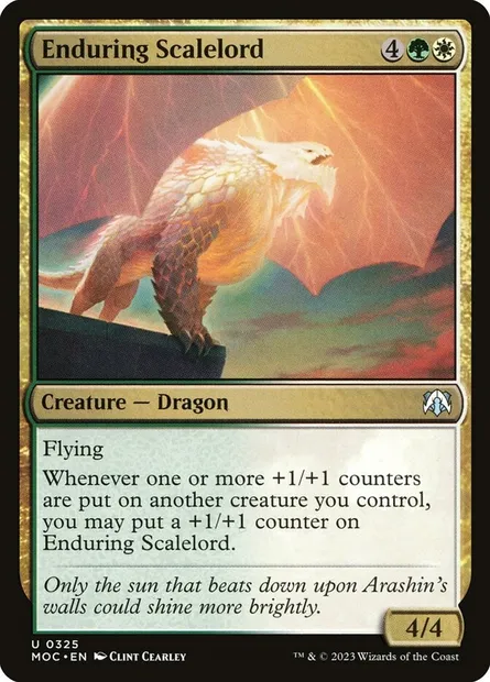 Enduring Scalelord, Magic card MOC 325 — March of the Machine Commander set