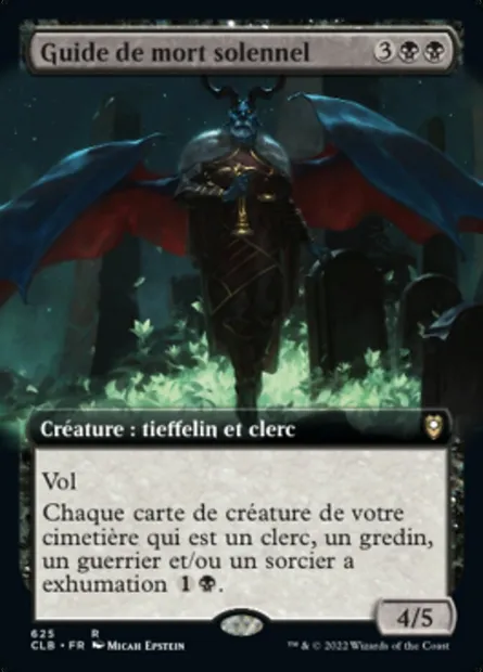 Guide de mort solennel, carte Magic CLB 625 — extension Commander Légendes : la bataille de la Porte de Baldur