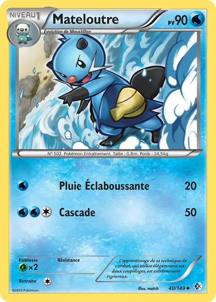 Mateloutre, carte Pokémon BCR 40 — extension Frontières Franchies