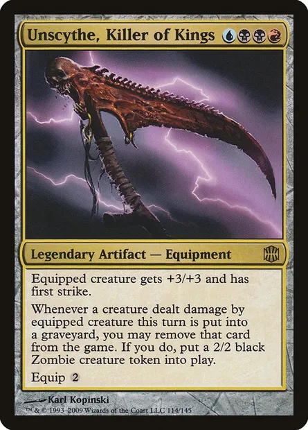 Unscythe, Killer of Kings, Magic card ARB 114 — Alara Reborn set