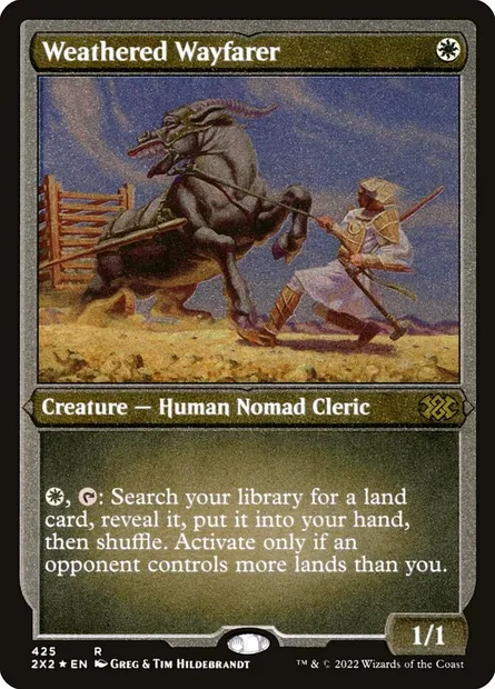 Weathered Wayfarer, Magic card 2X2 425 — Double Masters 2022 set