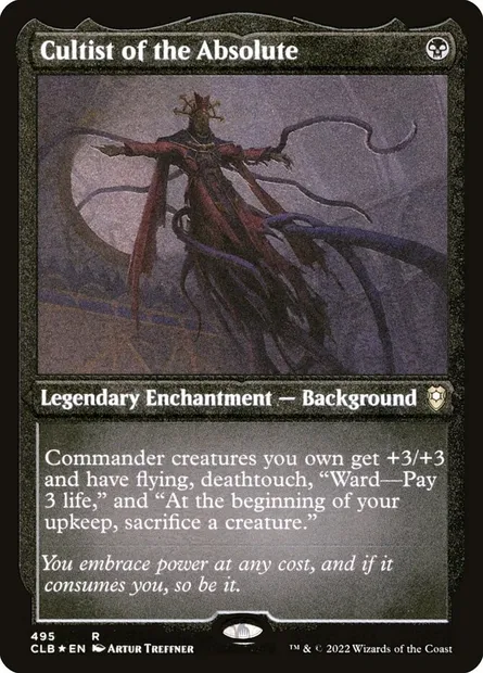 Cultiste de l'Absolu, carte Magic CLB 495 — extension Commander Légendes : la bataille de la Porte de Baldur