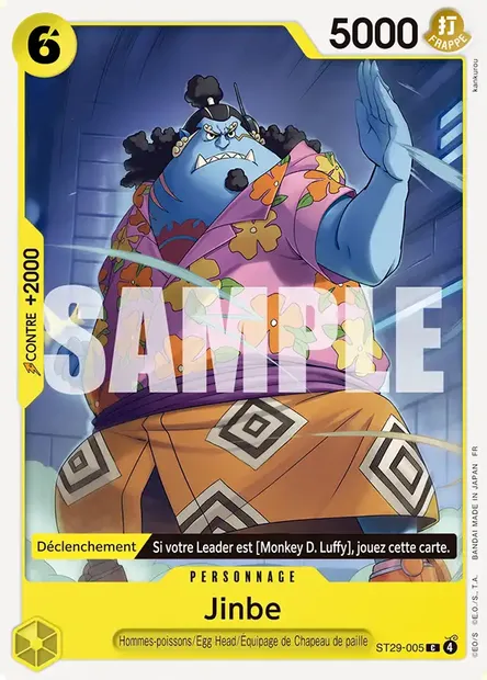 Jinbe, carte One Piece ST29-005 — extension EGG HEAD