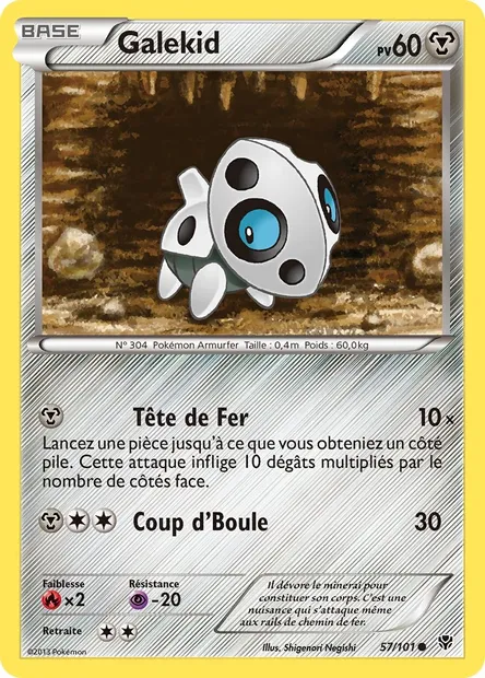 Galekid, carte Pokémon PLB 57 — extension Explosion Plasma
