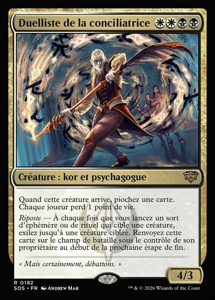 Duelliste de la conciliatrice, carte Magic SOS 182 — extension Secrets of Strixhaven