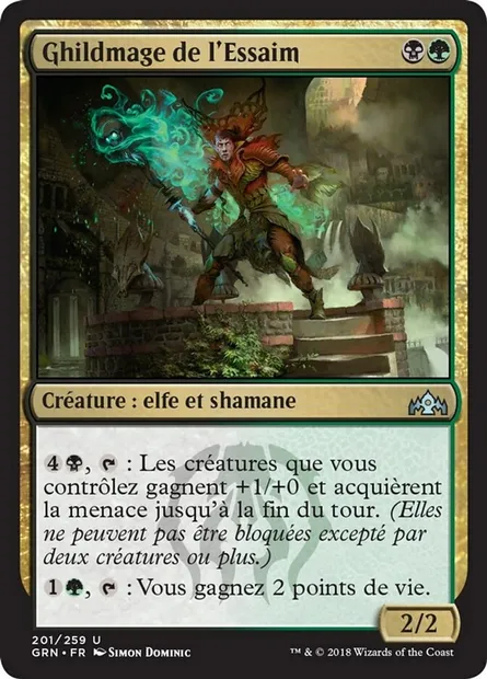 Ghildmage de l'Essaim, carte Magic GRN 201 — extension Les Guildes de Ravnica